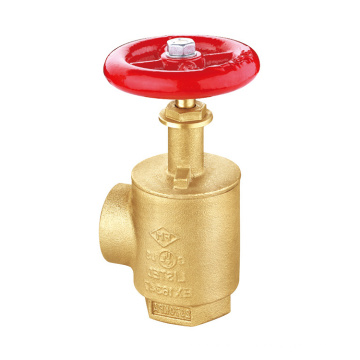 Certificat 2 1/2 &quot;Angle Valve de tuyau de tuyau mâle Filet Male Bourrure d&#39;incendie avec Caps Valve de laiton à roue à main pour les combats à incendie